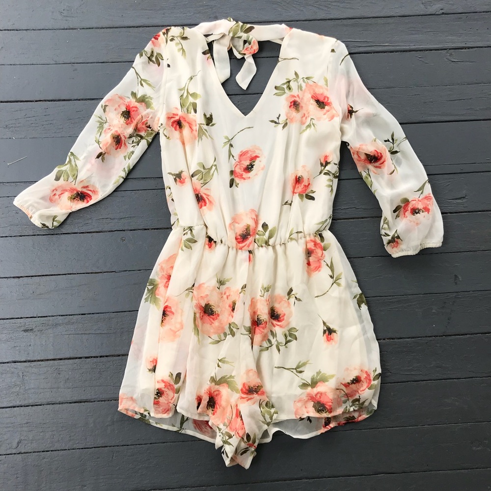 Floral Cream Romper {NEW}